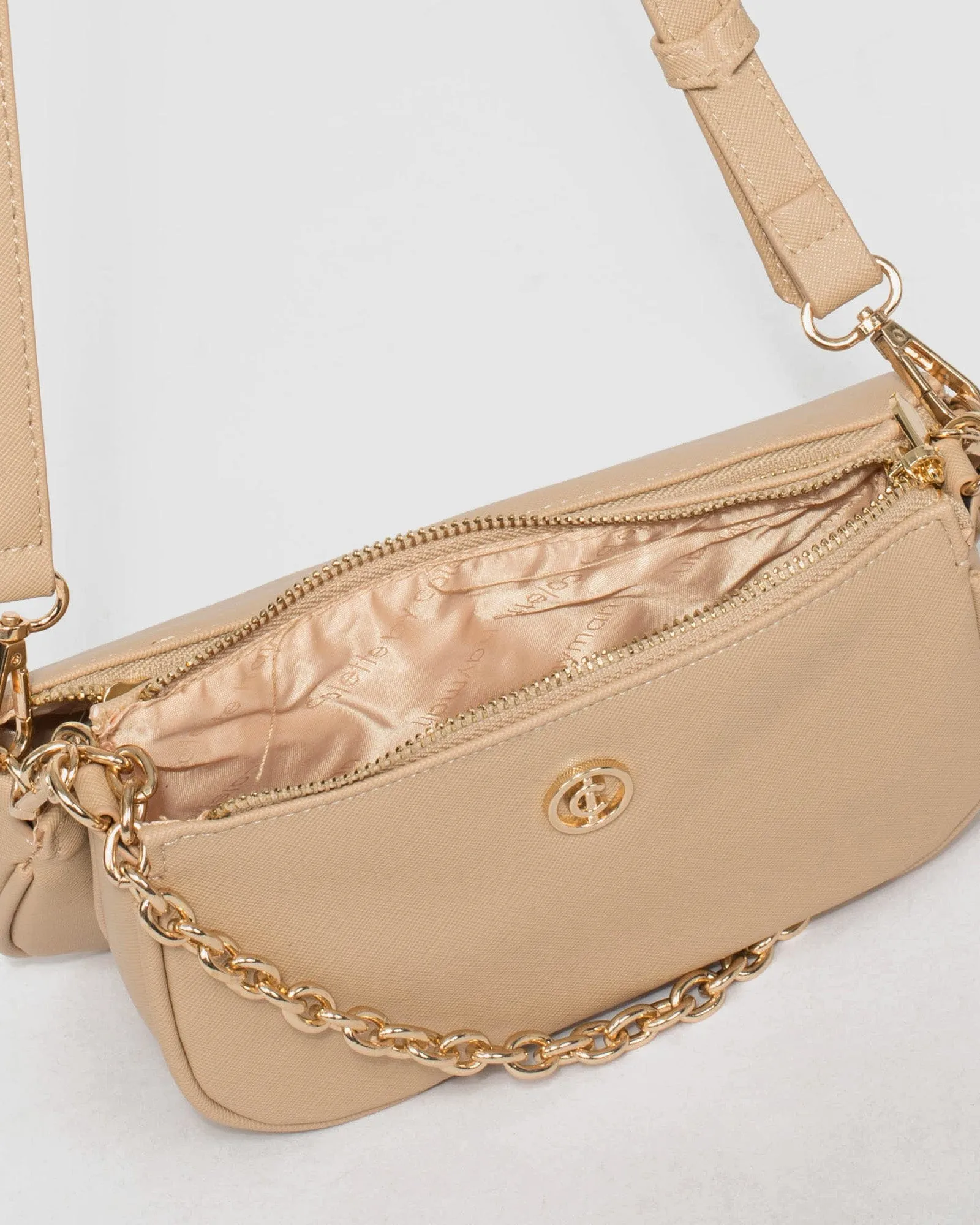 Nude Vivian Chain Crossbody Bag