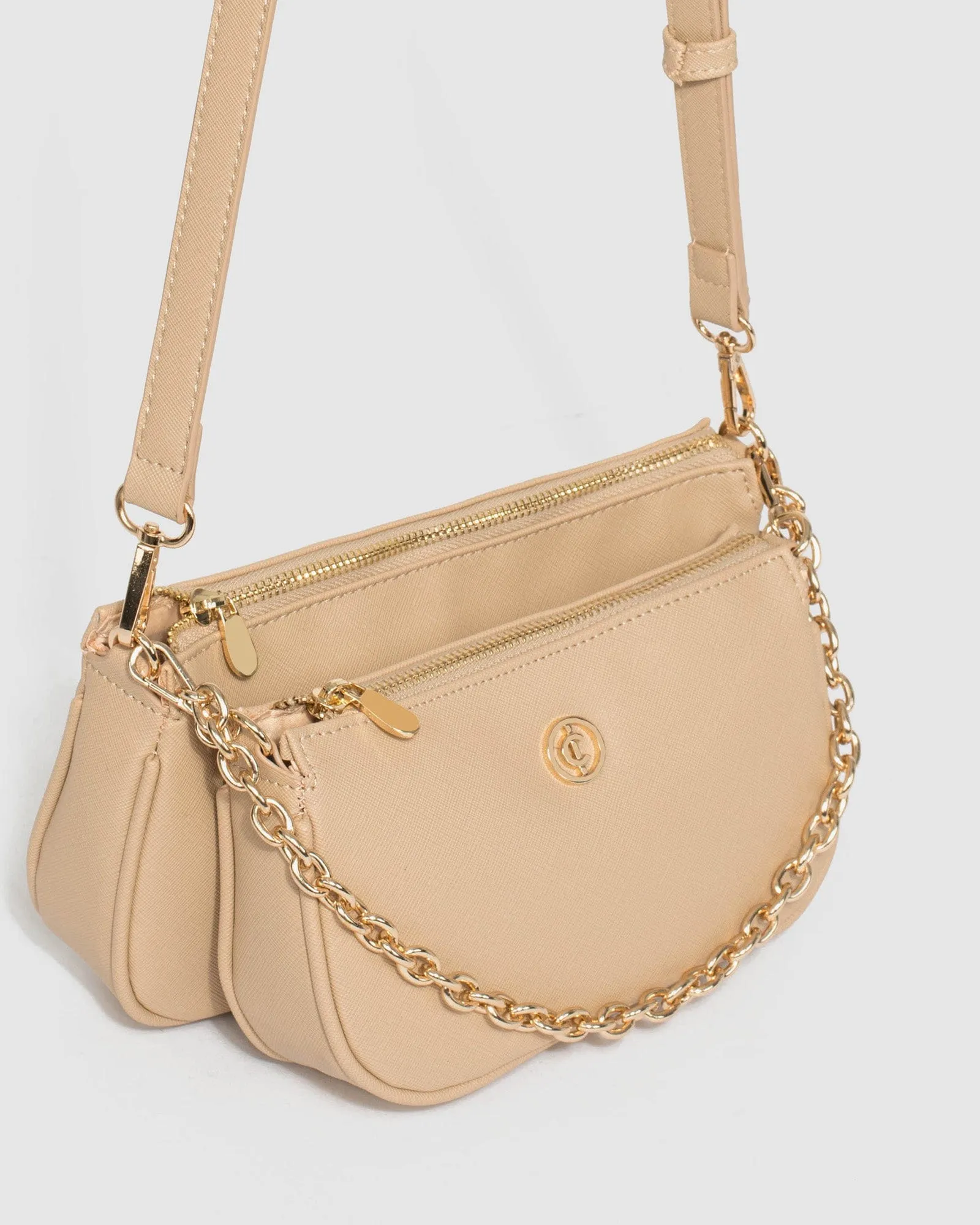 Nude Vivian Chain Crossbody Bag
