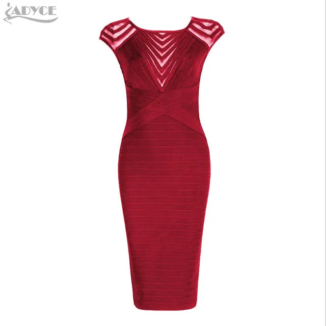 O Neck Short Sleeve Mesh Hot Dress