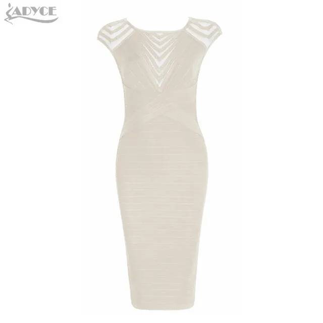 O Neck Short Sleeve Mesh Hot Dress