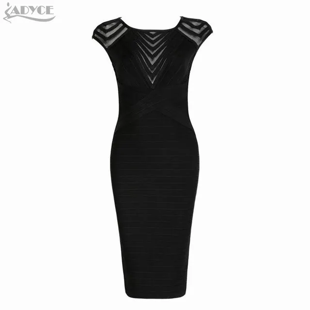 O Neck Short Sleeve Mesh Hot Dress