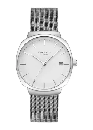 OBAKU FELT LILLE-STAINLESS STEEL BRACELET WHITE DIAL V273LDCWMC