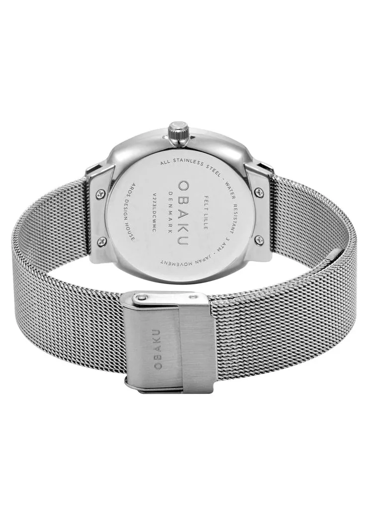 OBAKU FELT LILLE-STAINLESS STEEL BRACELET WHITE DIAL V273LDCWMC