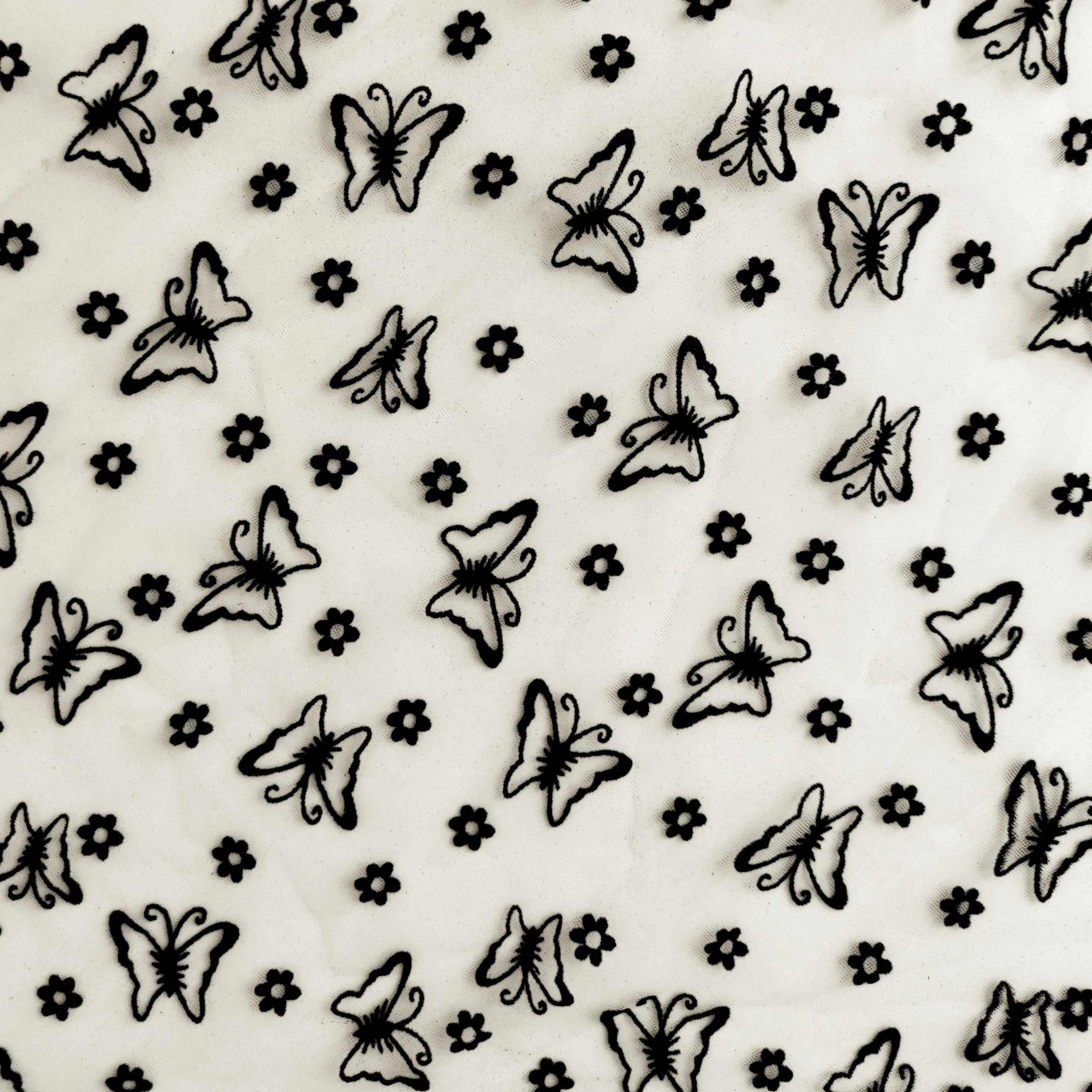 OEKO-TEX Flocking Mesh Netting Tulle Lace Fabric NFD16F004