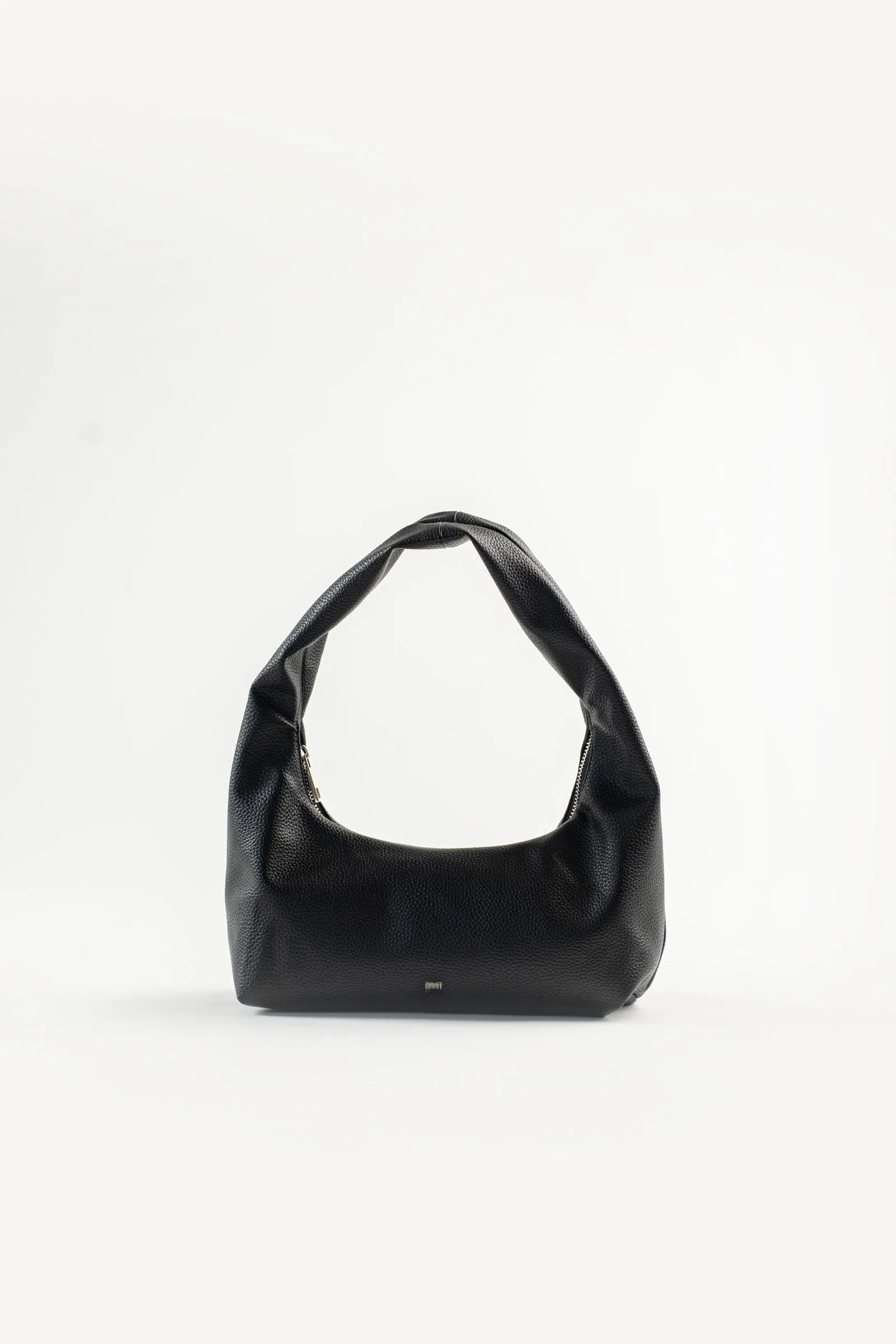 [ON HAND] Small Hobo Bag in Charcoal (Heavy Pebbled)