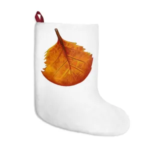 Orange Leaf Christmas Stockings