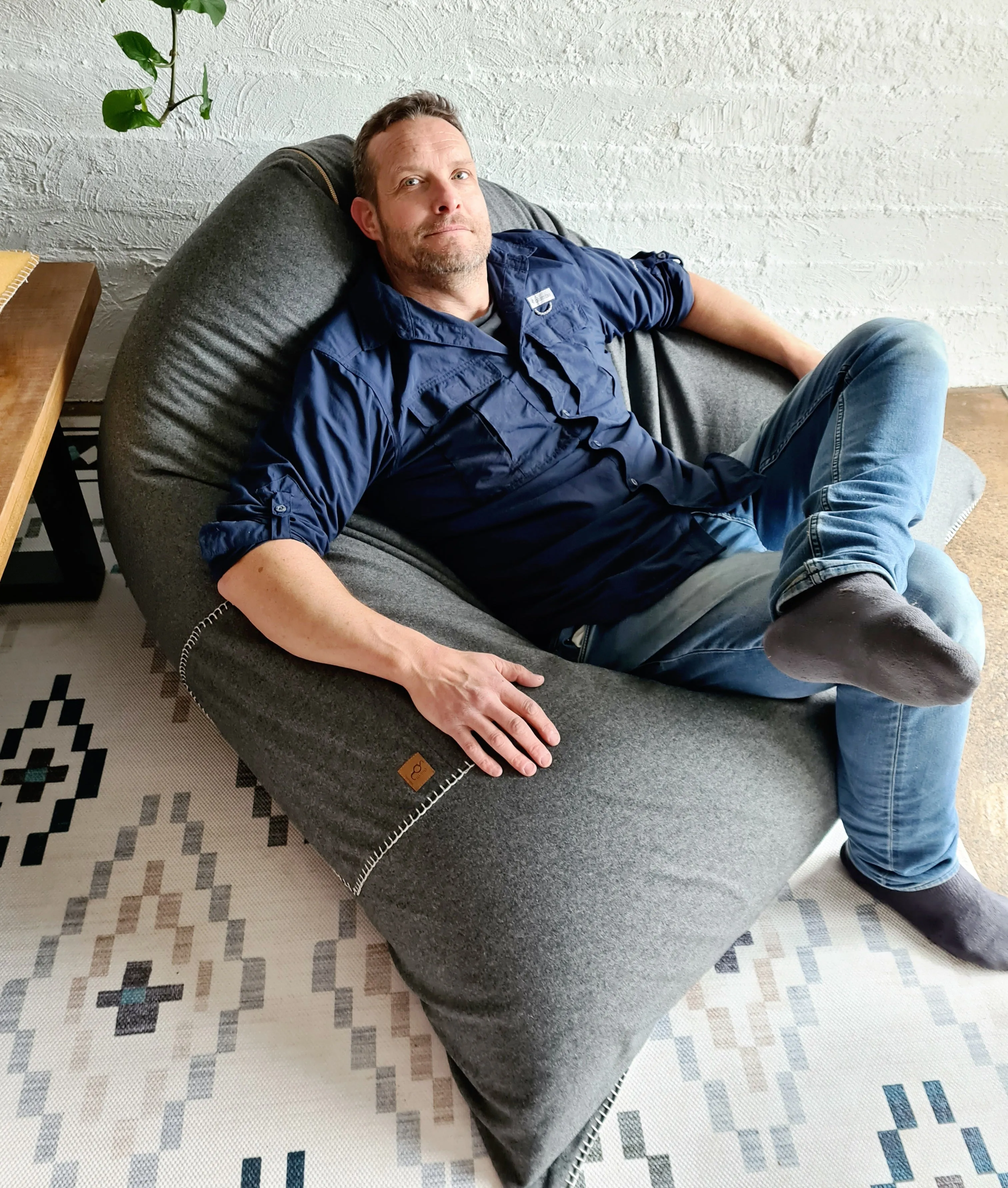 Organic Wool Felt Bean Chair