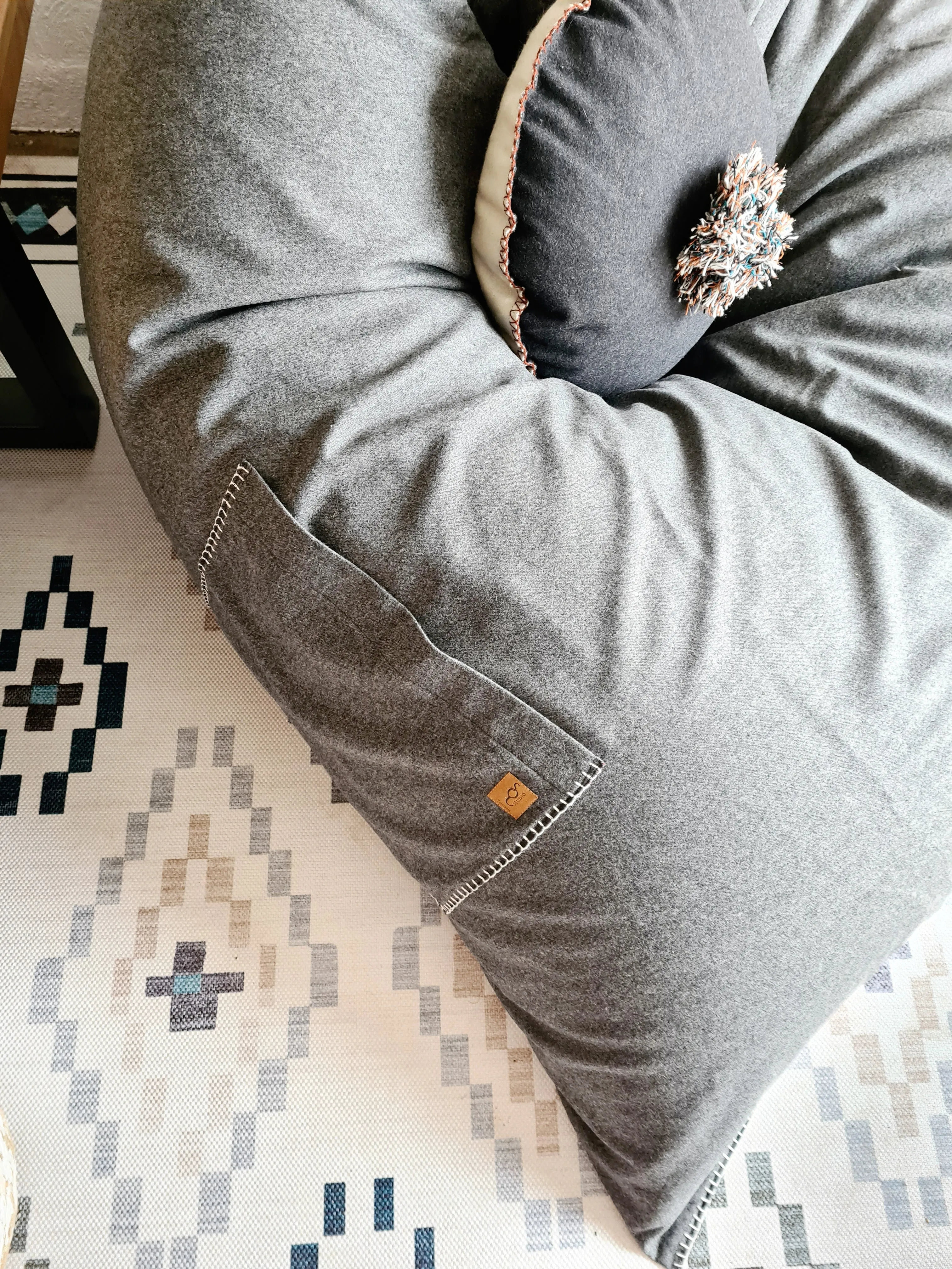 Organic Wool Felt Bean Chair
