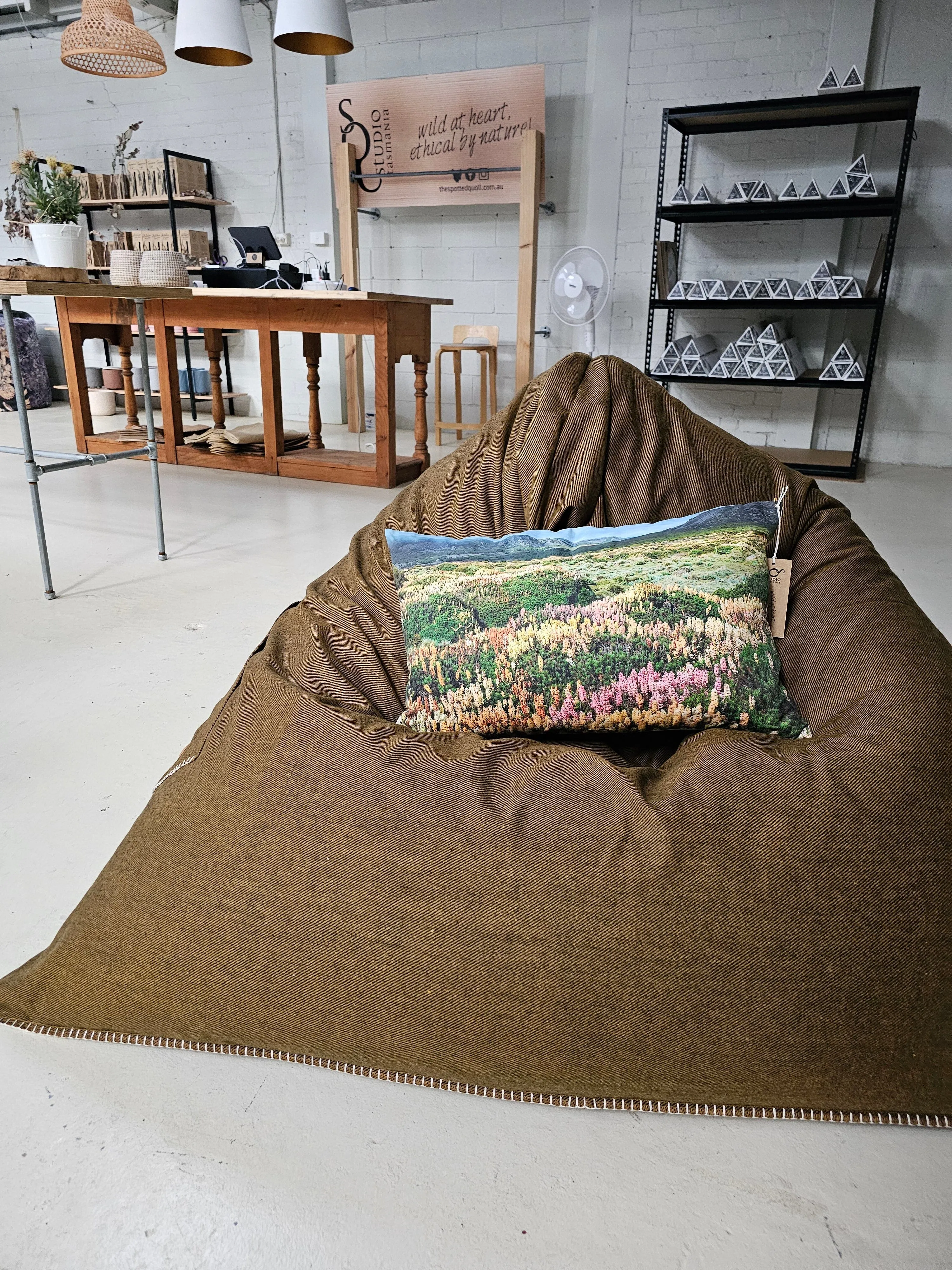 Organic Wool Felt Bean Chair