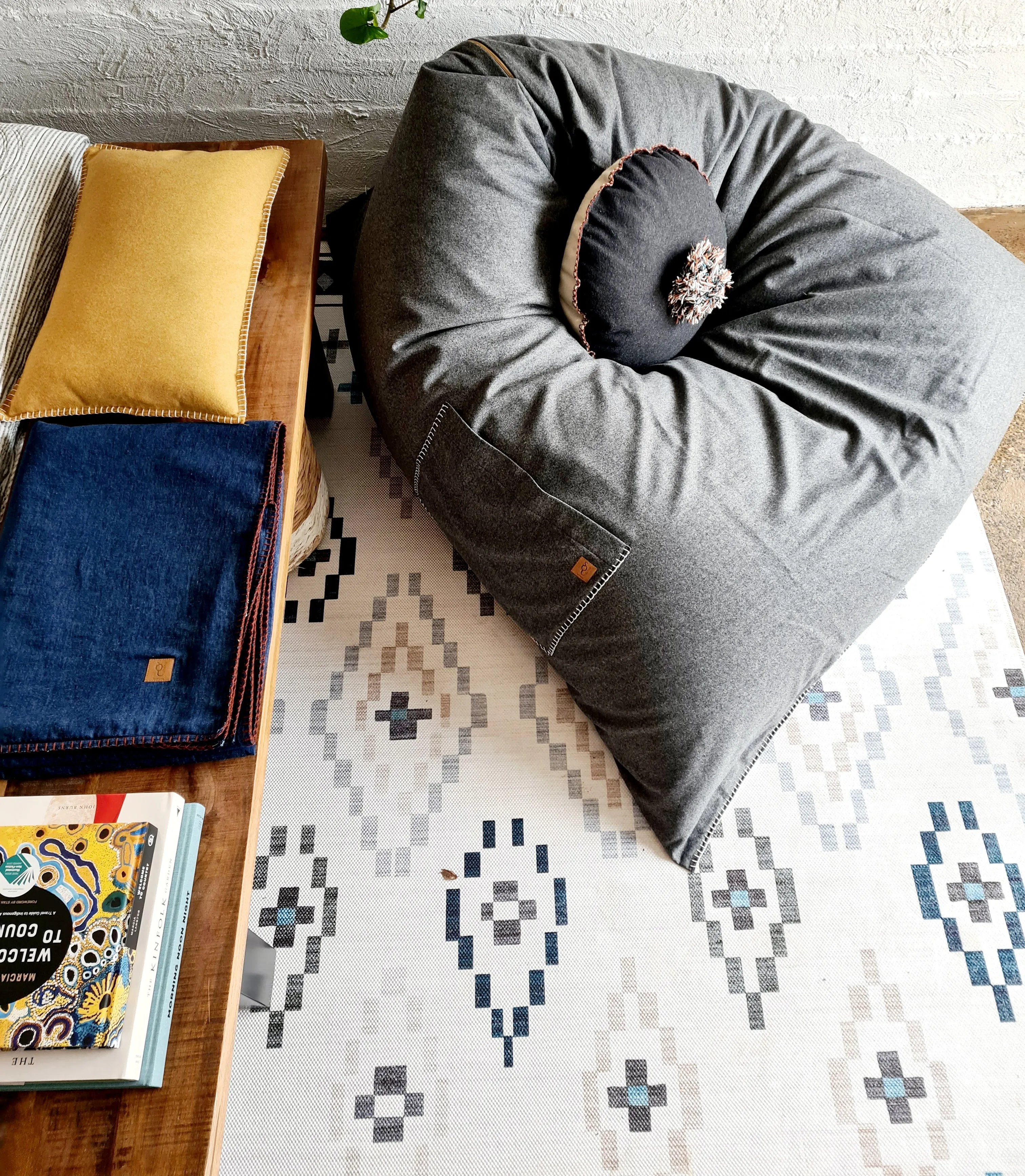 Organic Wool Felt Bean Chair