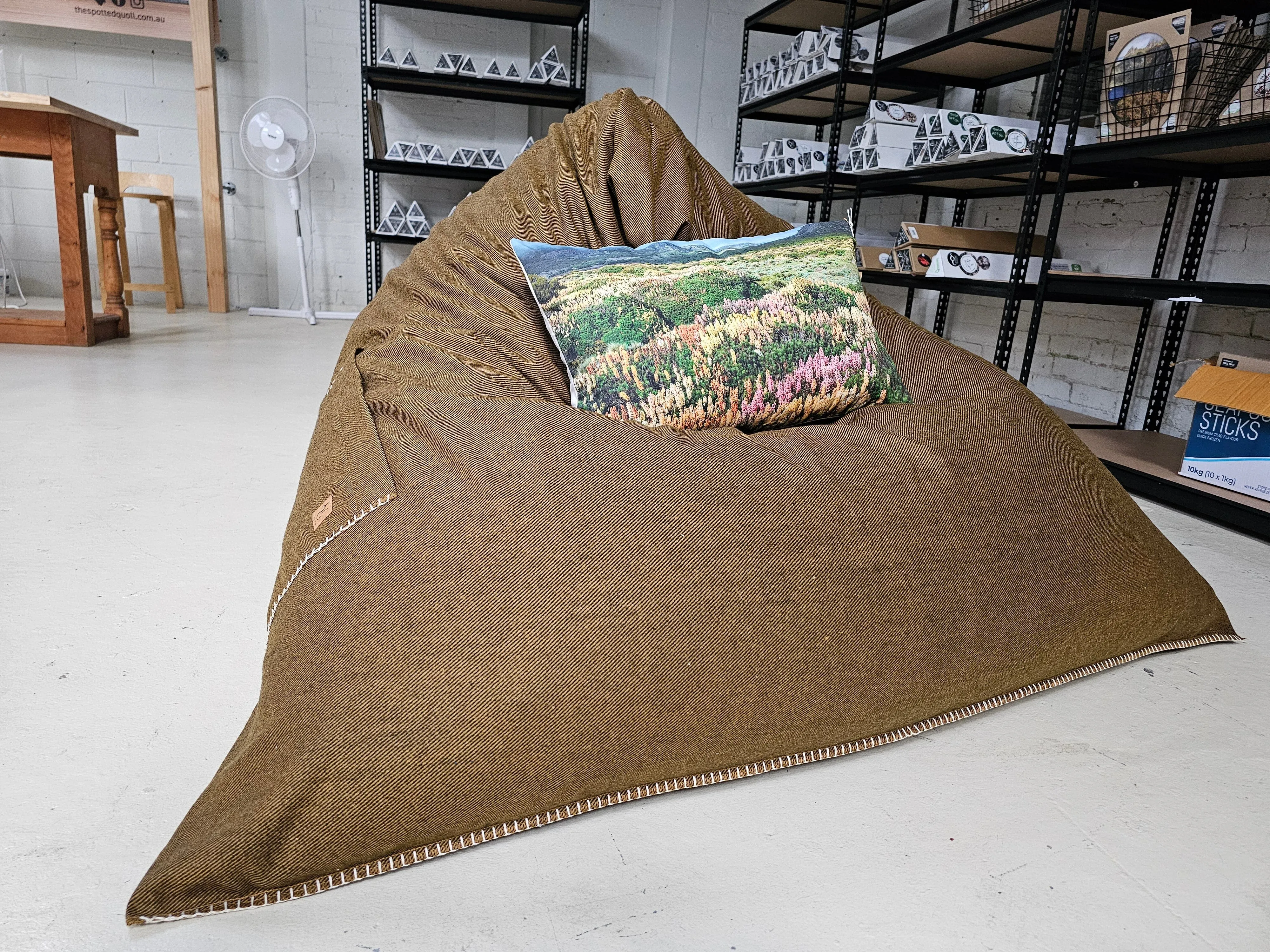 Organic Wool Felt Bean Chair