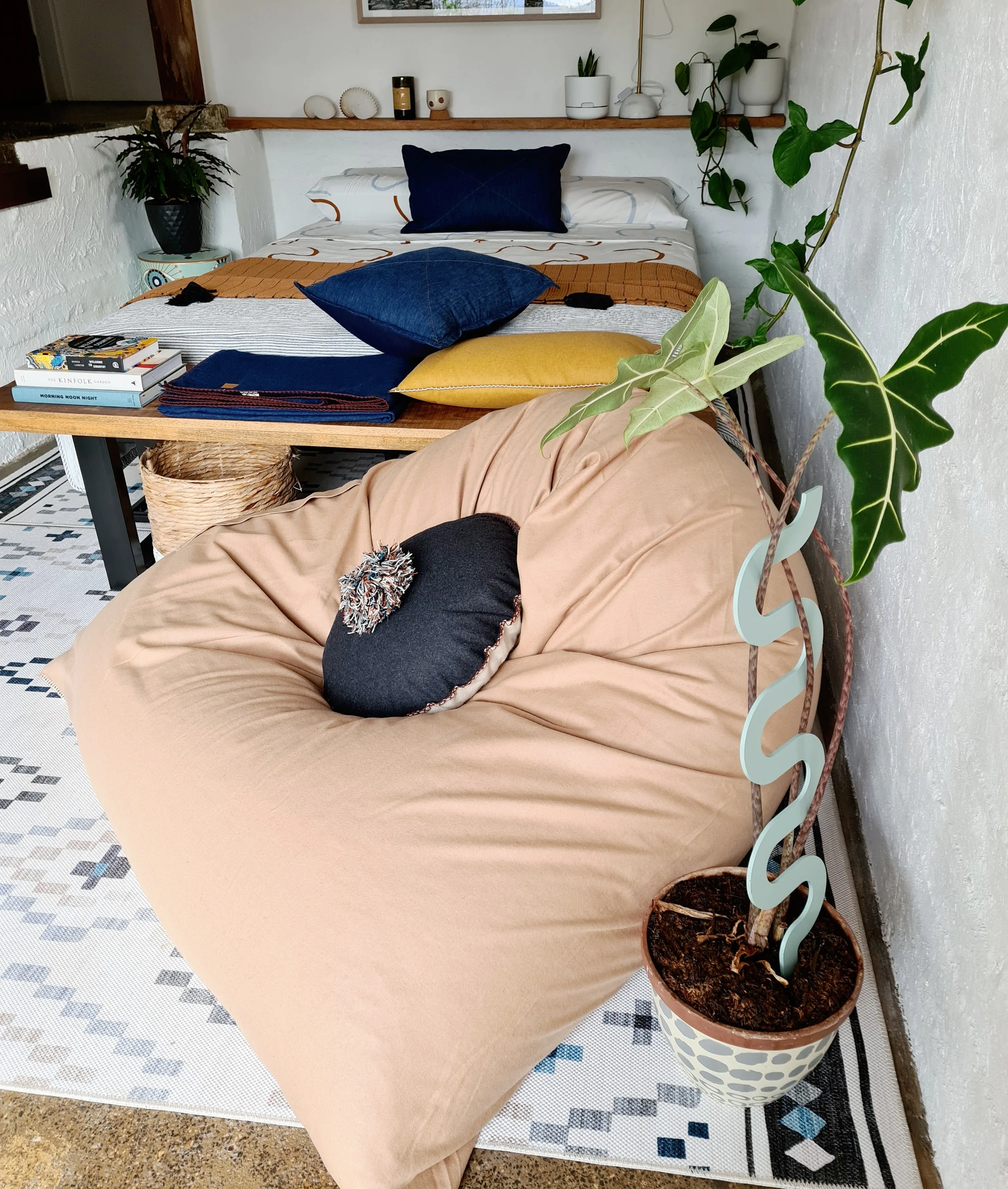 Organic Wool Felt Bean Chair