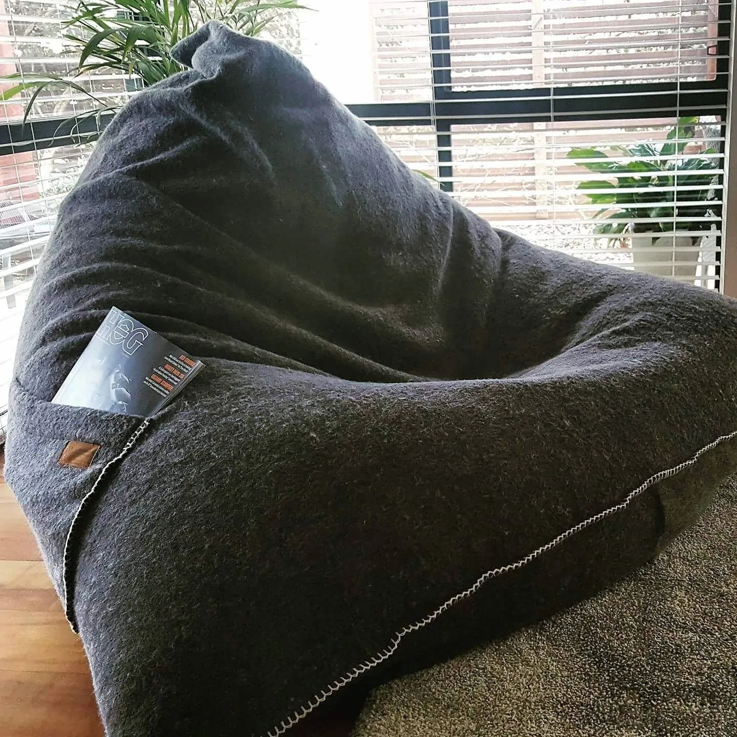 Organic Wool Felt Bean Chair