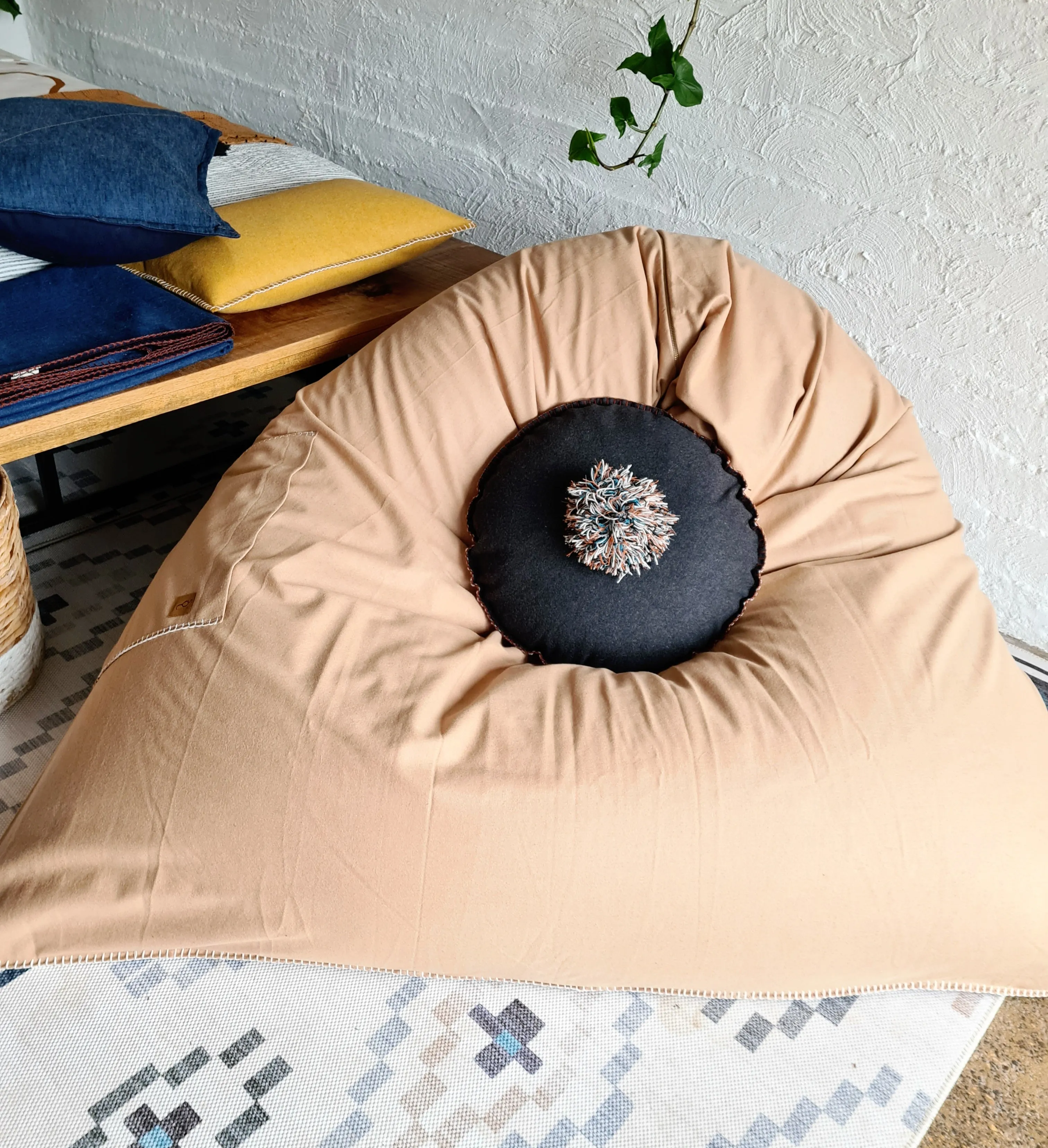 Organic Wool Felt Bean Chair