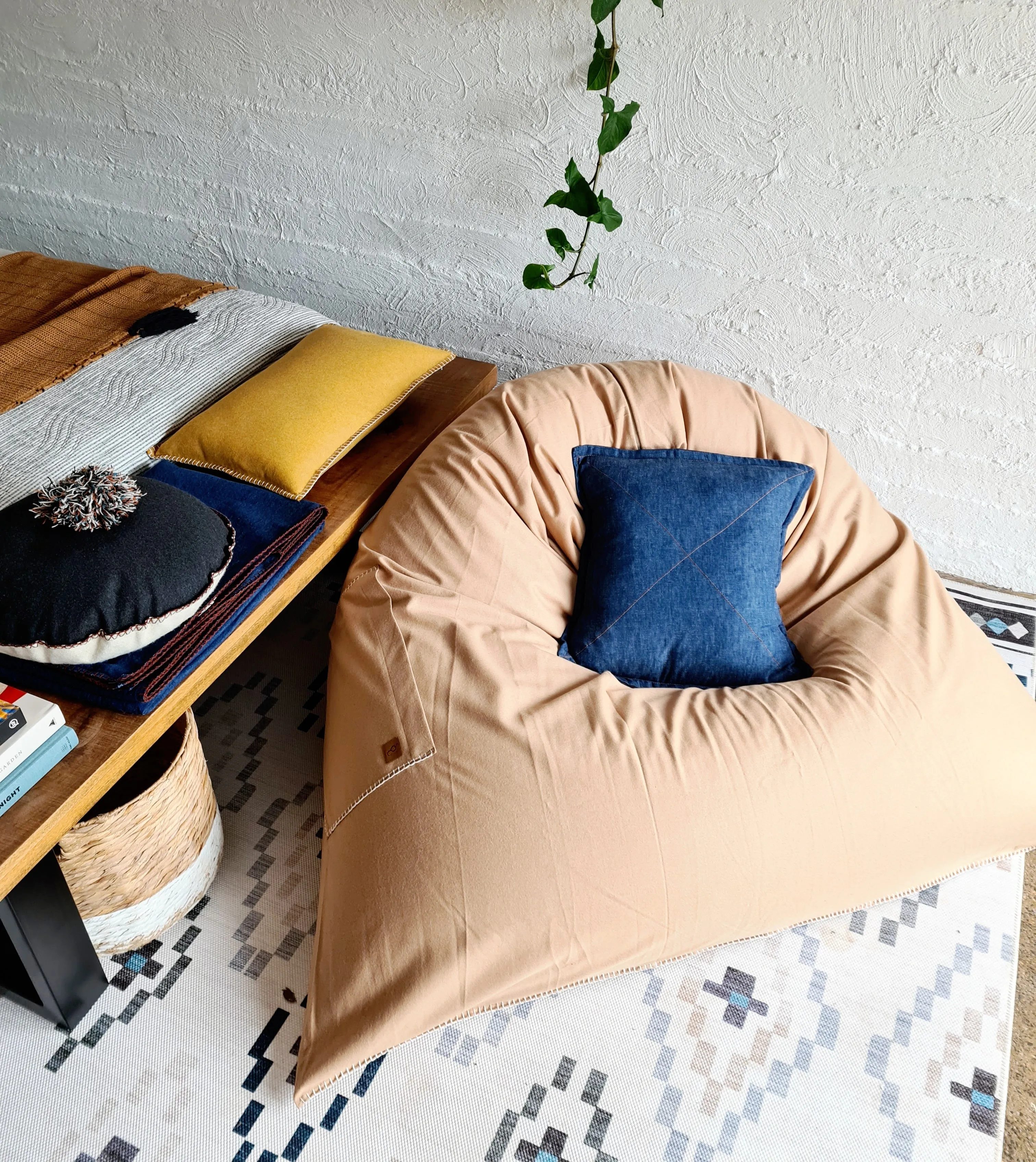 Organic Wool Felt Bean Chair