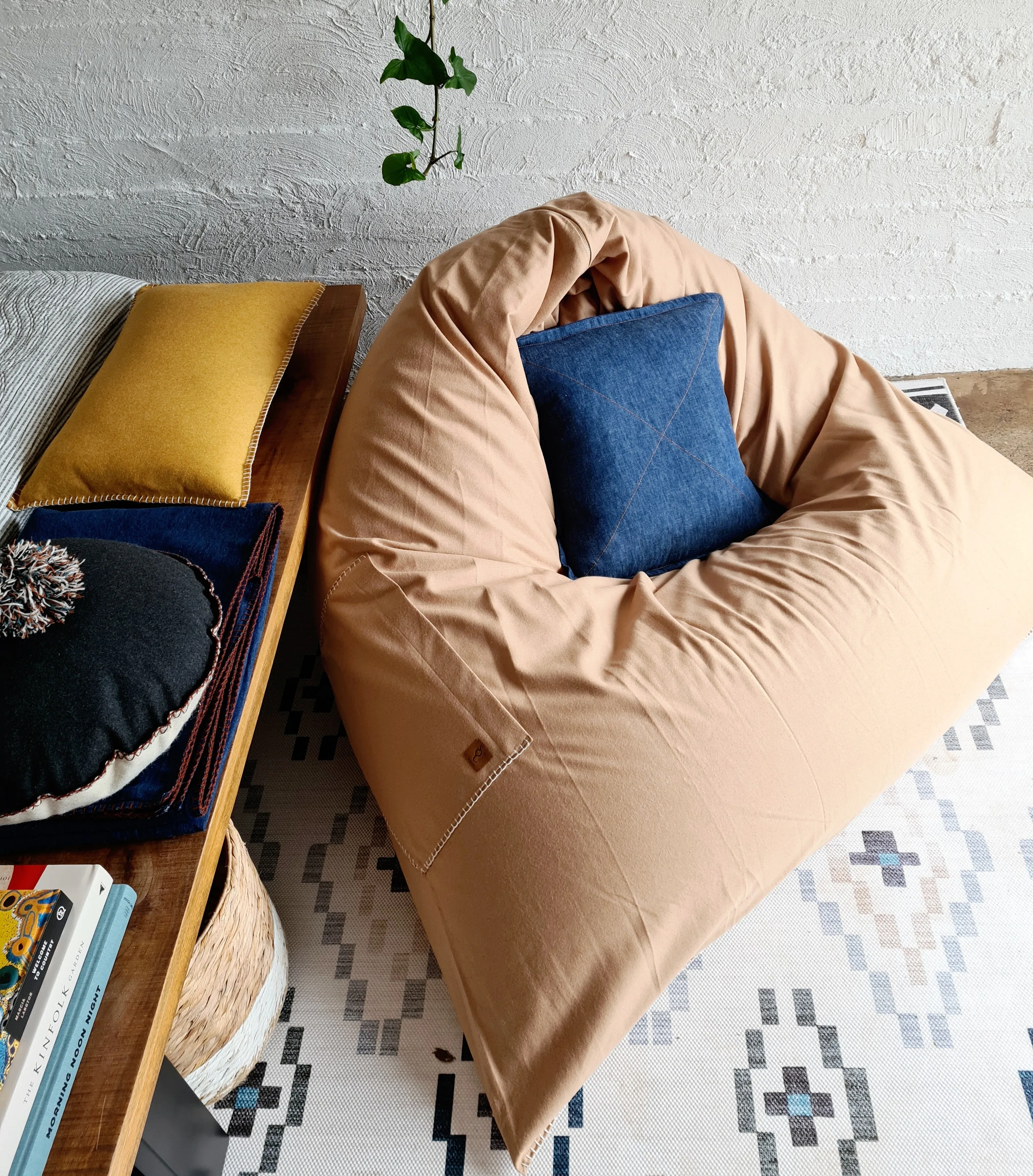 Organic Wool Felt Bean Chair