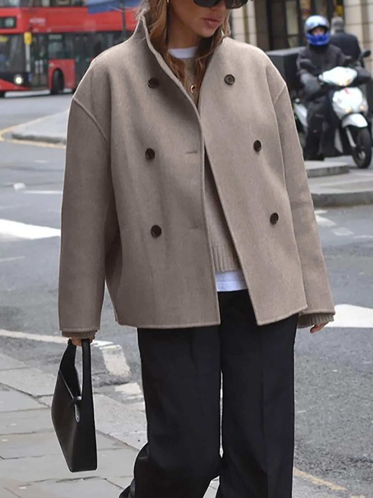 Oversized Charming Button-Down Jacket