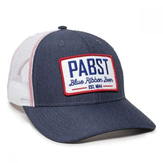 Pabst Blue Ribbon Beer Mesh Back Hat