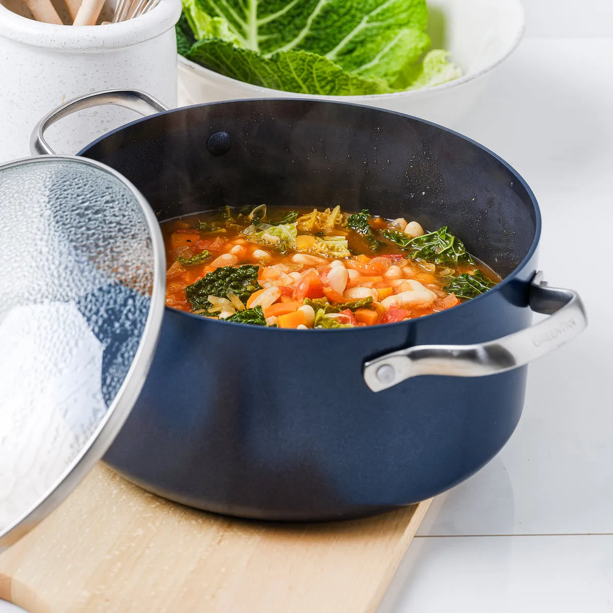 Performance Pro Ceramic Nonstick 5.5-Quart Stockpot with Lid