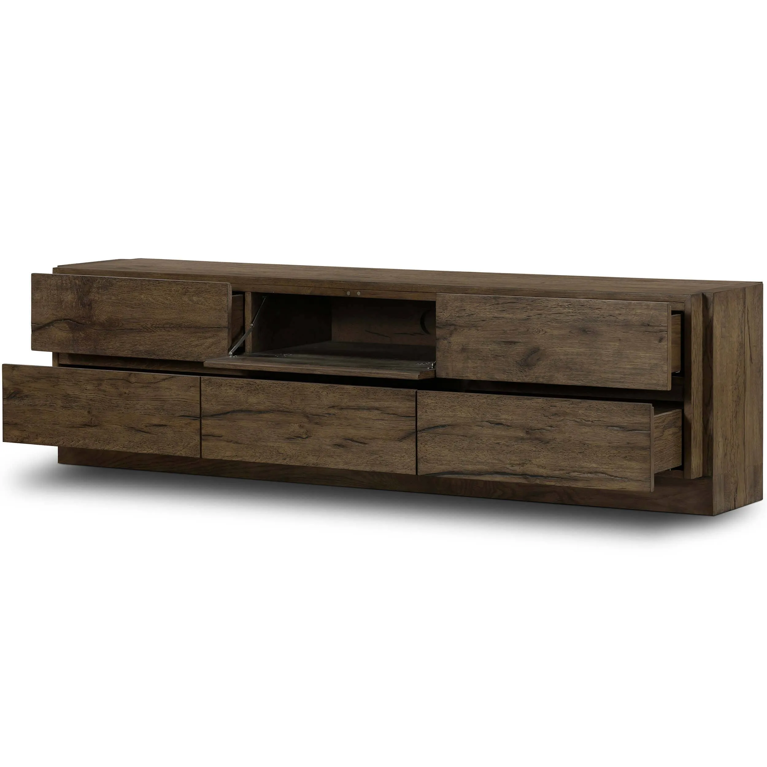Perrin Media Console, Rustic Fawn