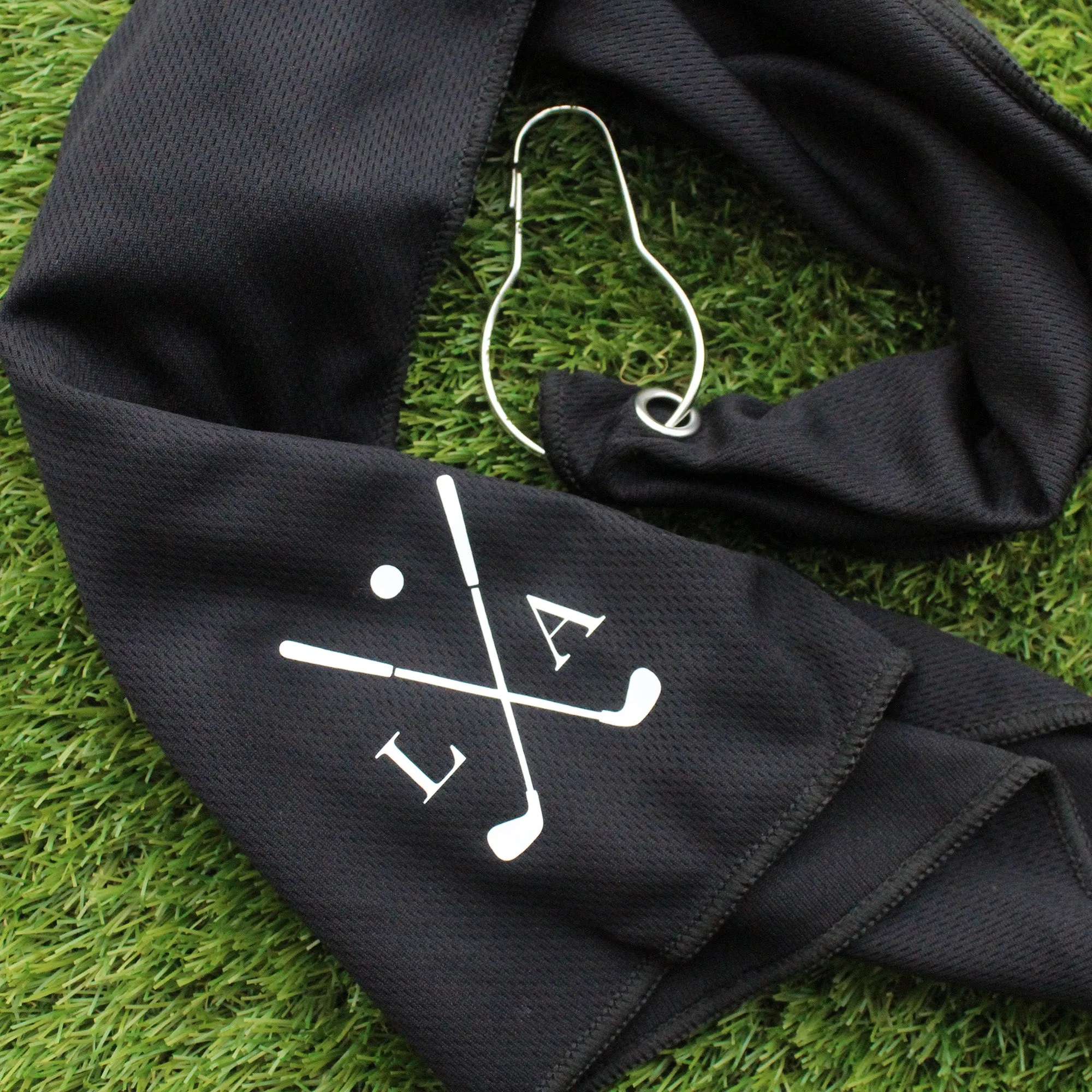 Personalised Micro Fibre Golf Towel with Initials