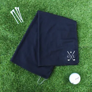 Personalised Micro Fibre Golf Towel with Initials