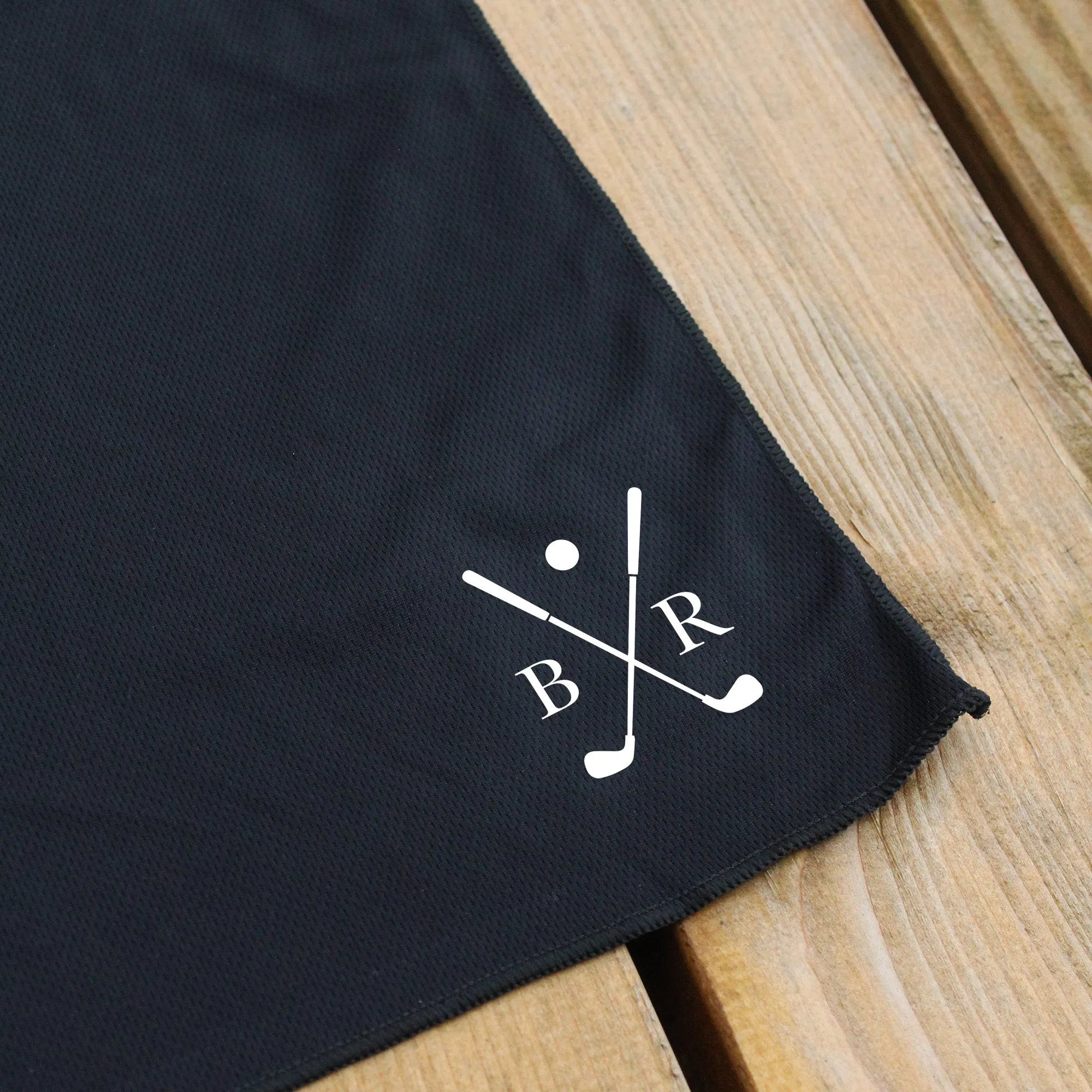 Personalised Micro Fibre Golf Towel with Initials