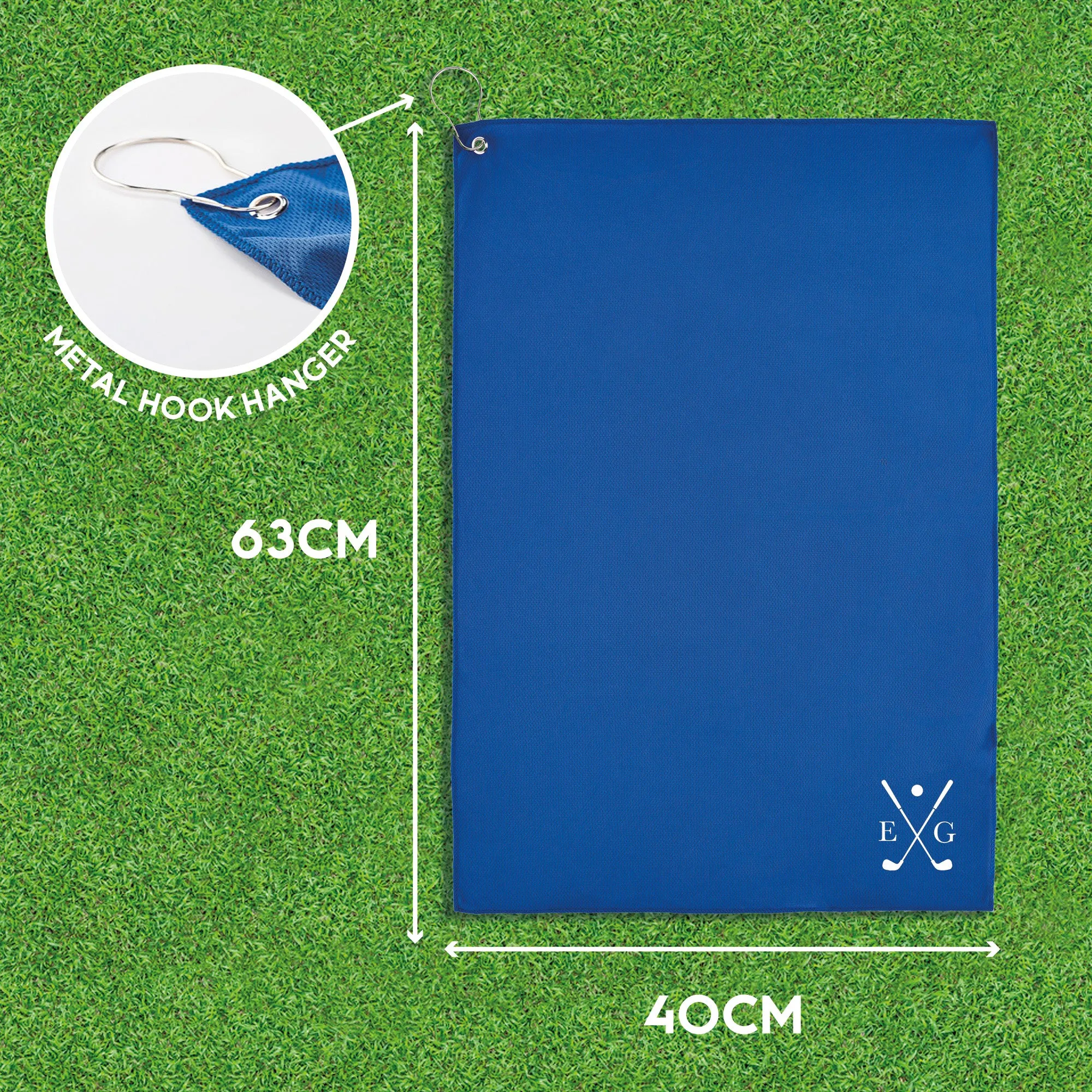 Personalised Micro Fibre Golf Towel with Initials