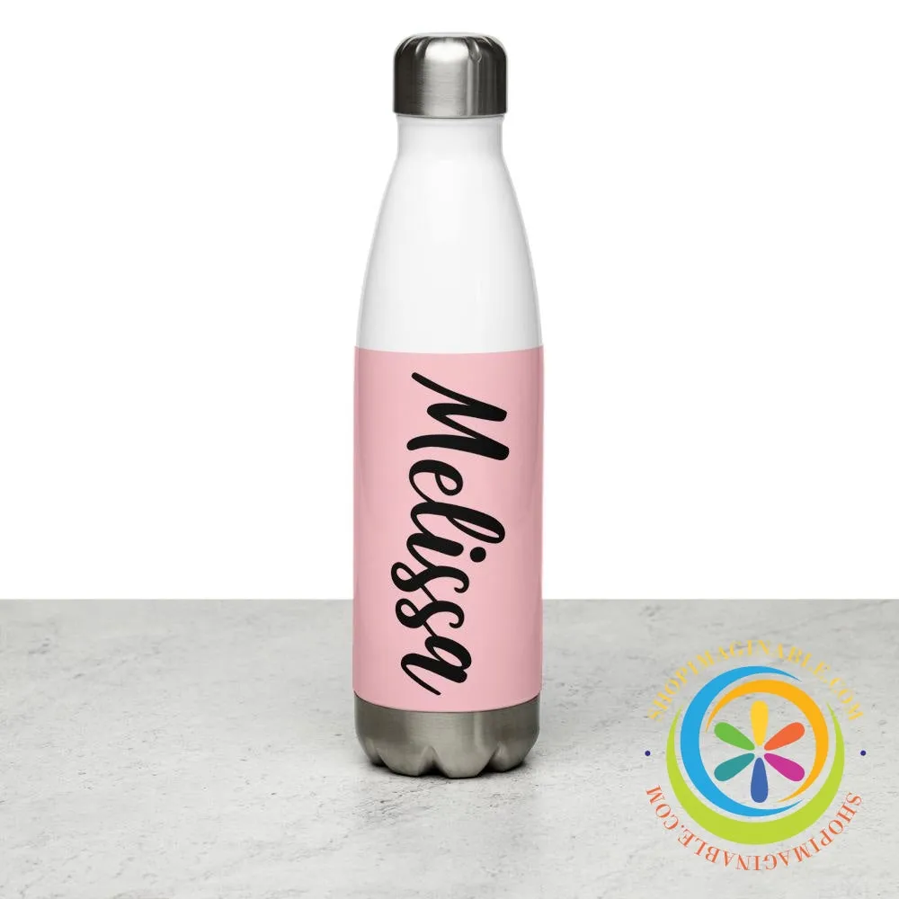 Personalized Water Bottle Color & Name