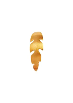 Petit Creol W/ Feather Earring - Gold