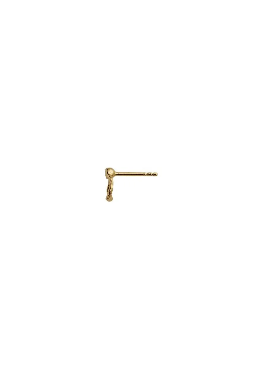 Petit Wavy Circle Earring With - Gold