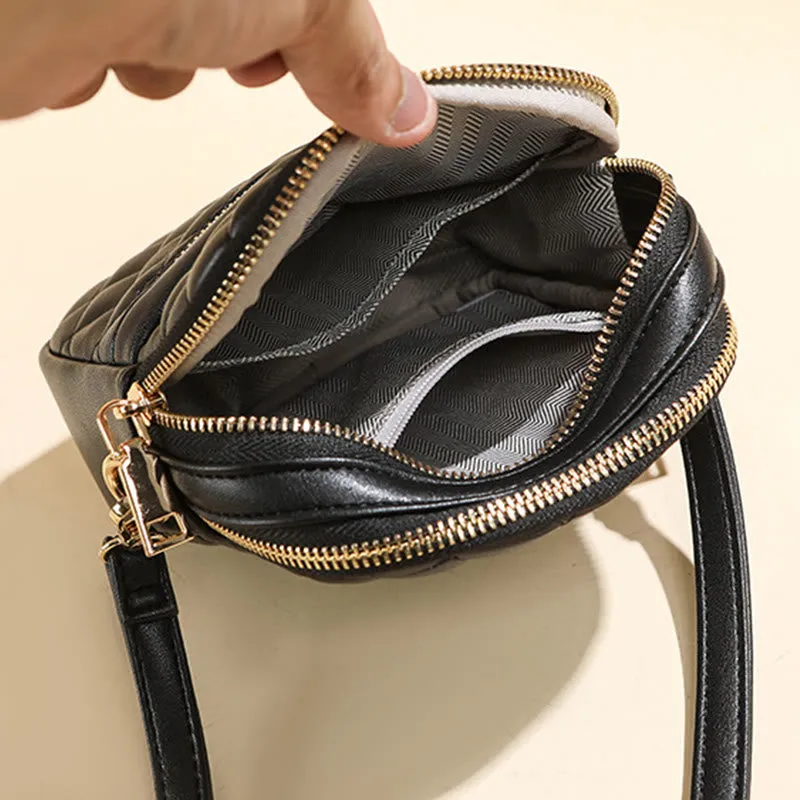 Phone Bag For Women Diamond Check Solid Color Mini Bag