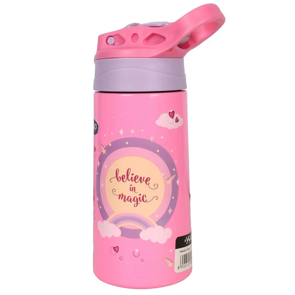 Pink Stainless Steel Insulated Sipper Bottle Tinkler - 400 ml