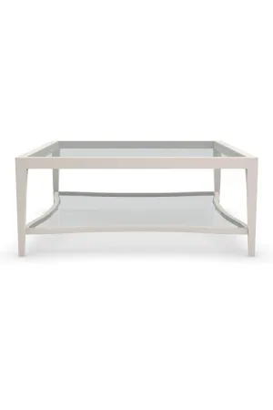 Pinstripe Glass Cocktail Table | Caracole Charming