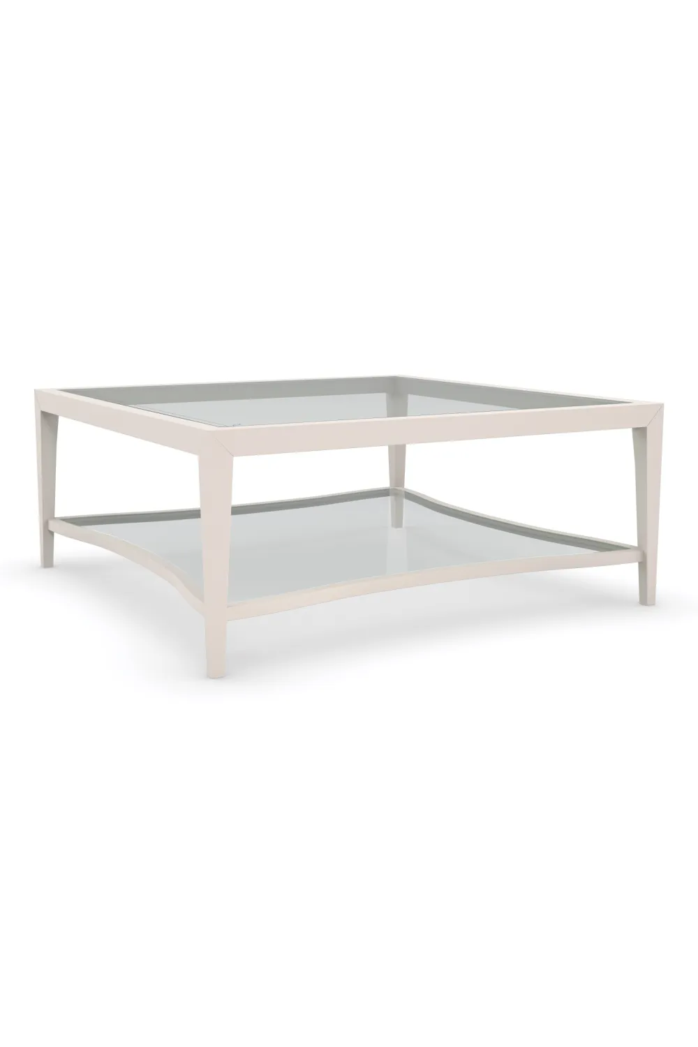 Pinstripe Glass Cocktail Table | Caracole Charming