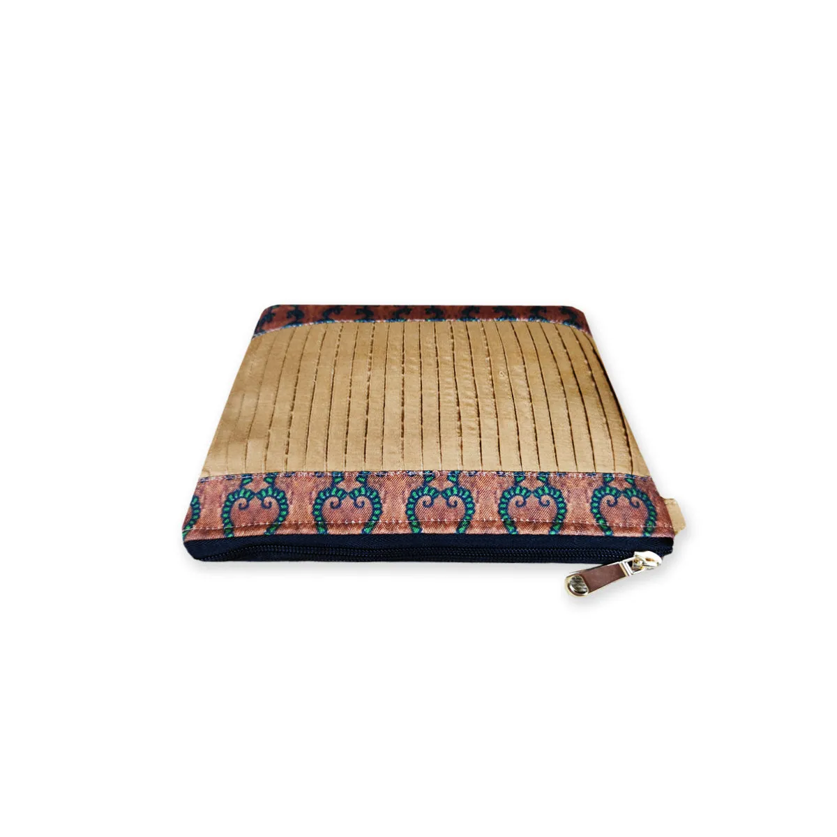 Pleated Beige Sling Bag