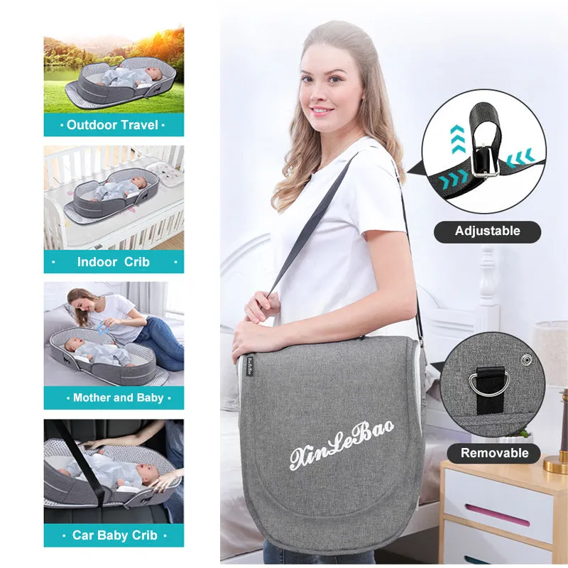 Portable Removable Folding Crib Baby Bed Mommy Bag