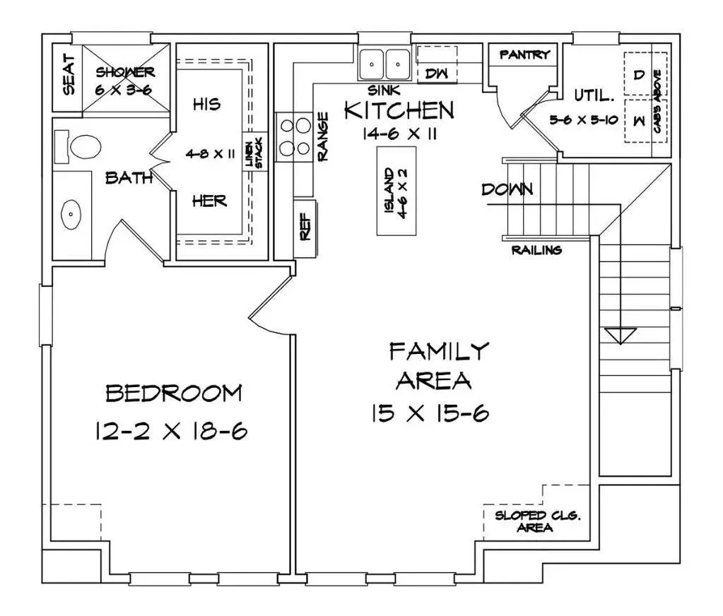 Practical Garage Apartment Plan with Spacious Living and Storage