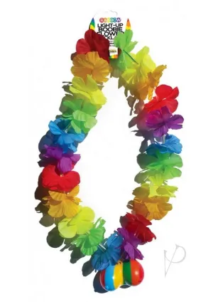 Rainbow Light Up Flower Boobie Necklace