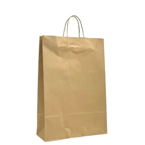 RETAIL TAKEAWAY KRAFT TWISTED HANDLE PAPER BAG *CLEARANCE* 480x340x110 - PK50