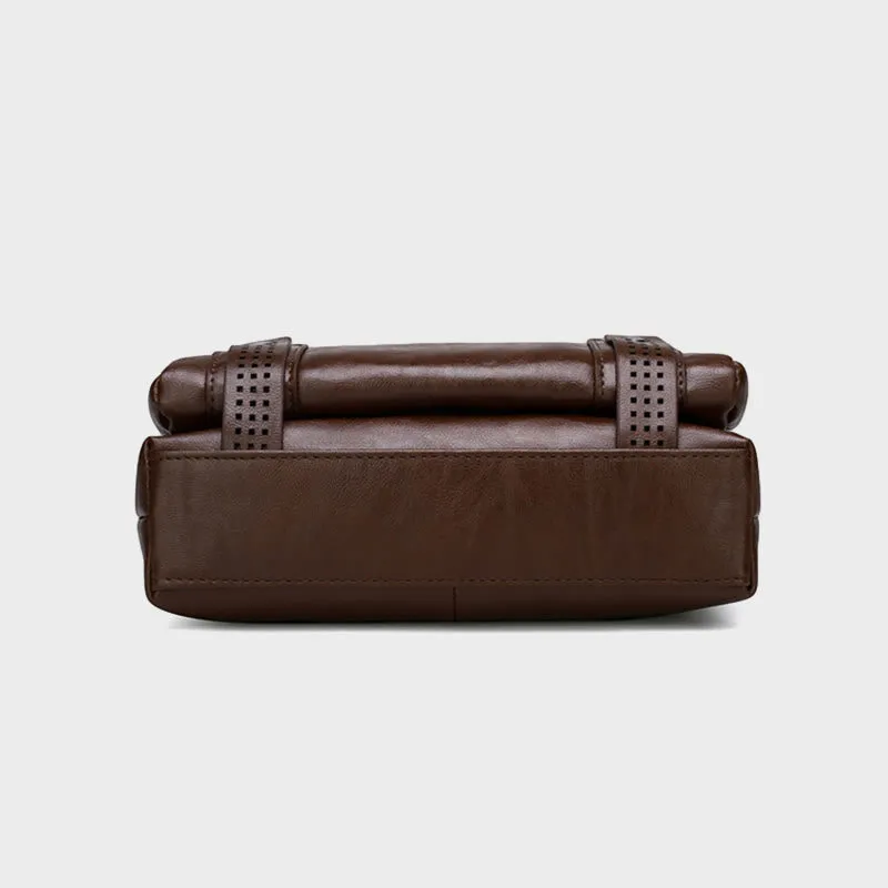 Retro Messenger Bag For Men Vertical Lightweight Crossbody Business Bag