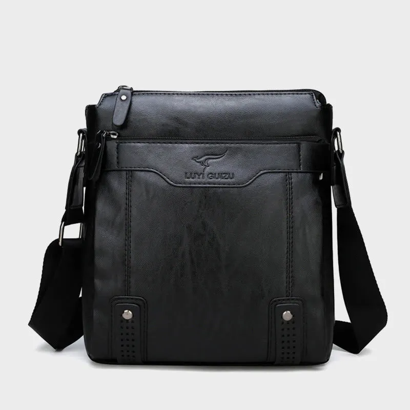 Retro Messenger Bag For Men Vertical Lightweight Crossbody Business Bag