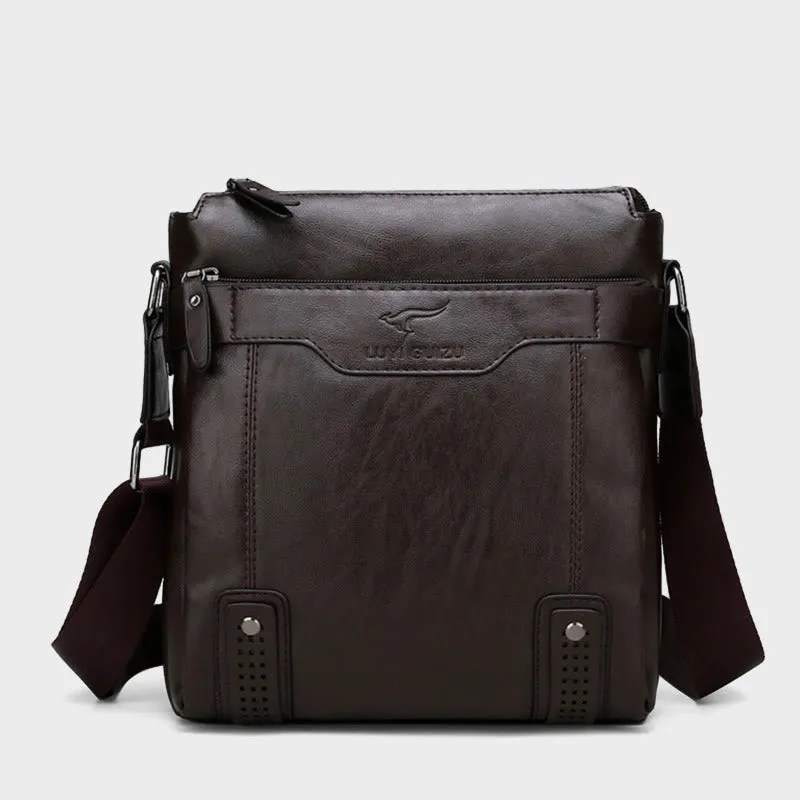 Retro Messenger Bag For Men Vertical Lightweight Crossbody Business Bag