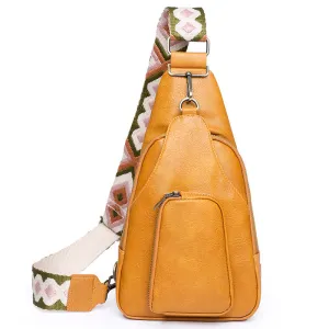 RETRO PU CROSSBODY BAG FOR WOMEN
