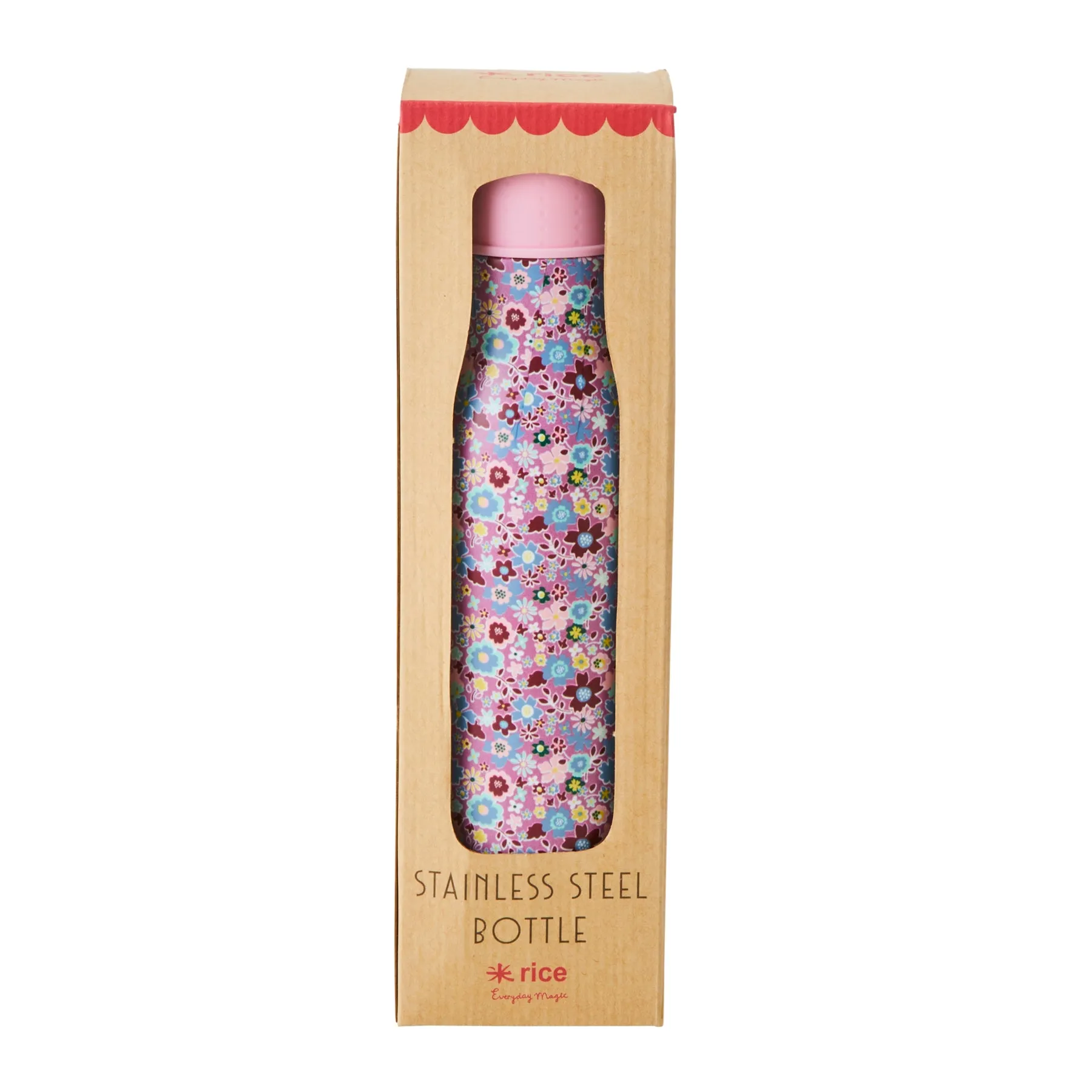 Rice DK Stainless Steel Drinking Bottle with Lavender Fall Floral Print - 12h Hot / 2