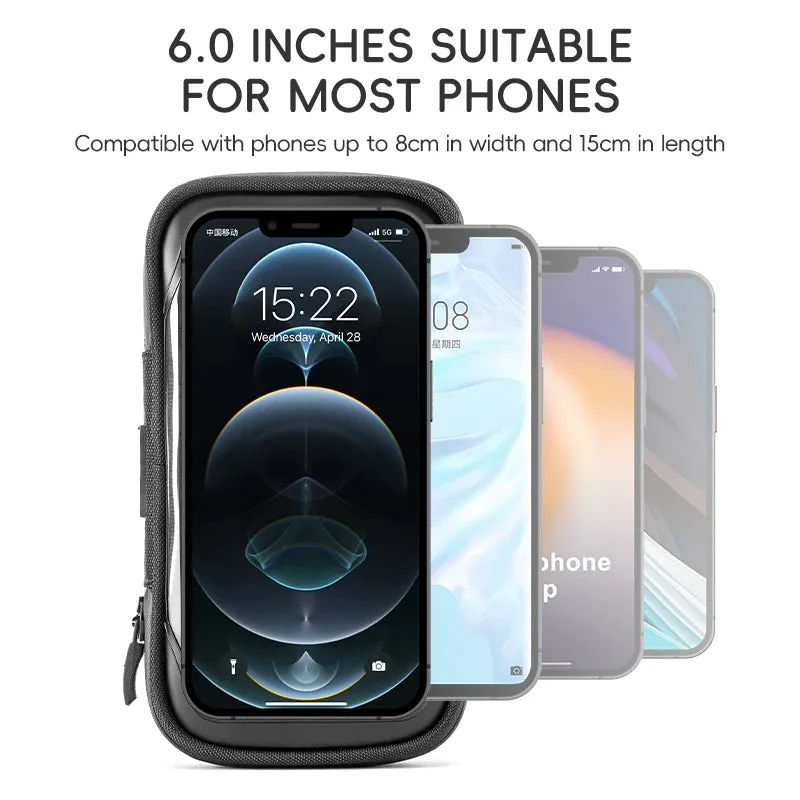 ROCKBROS 270° Rotatable Waterproof Phone Bag Stand | Handlebar Mount for Scooter & Bicycle