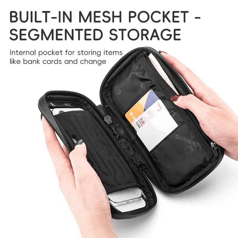 ROCKBROS 270° Rotatable Waterproof Phone Bag Stand | Handlebar Mount for Scooter & Bicycle