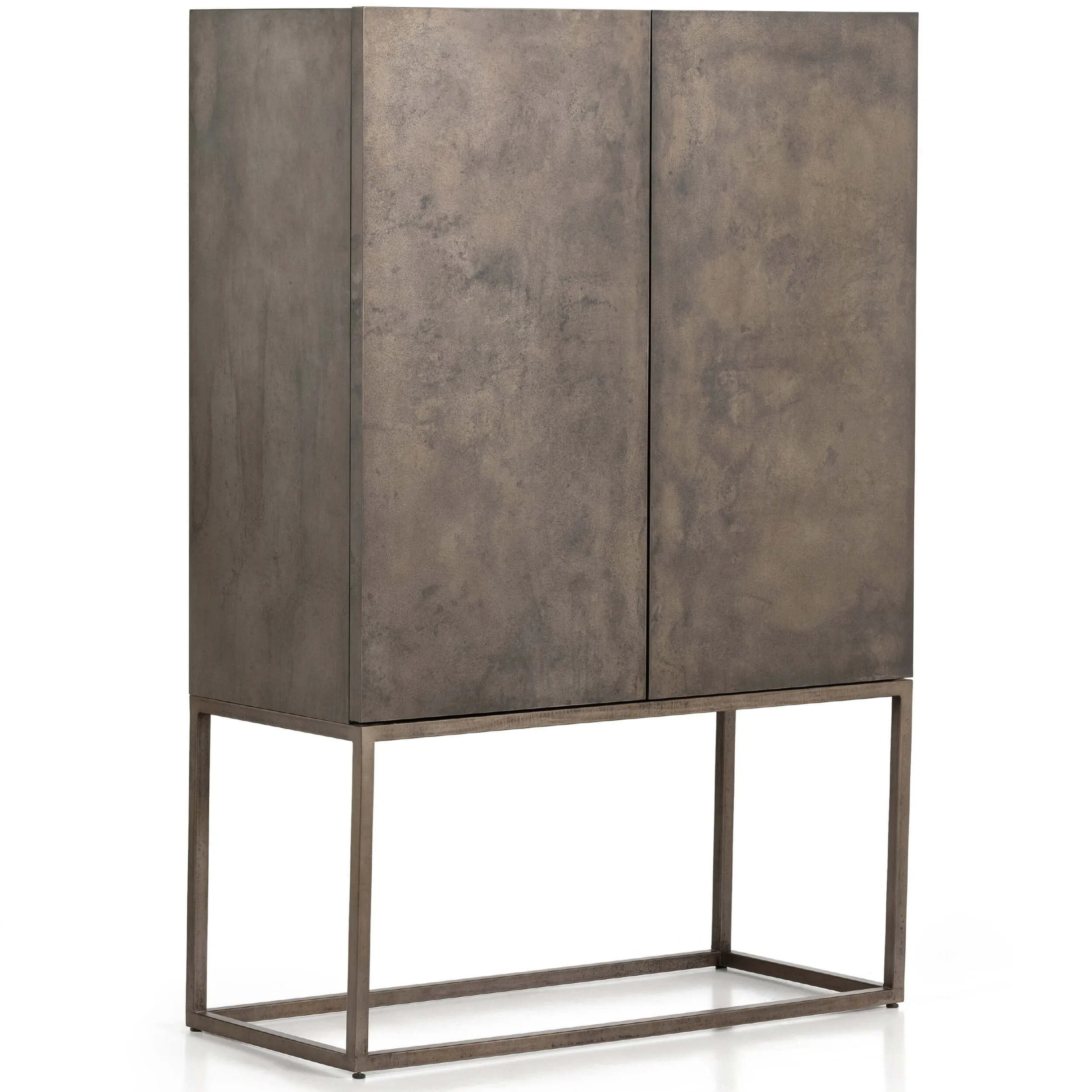Roman Bar Cabinet, Oxidized Iron
