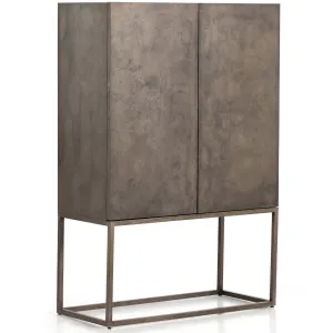 Roman Bar Cabinet, Oxidized Iron