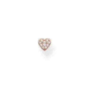 Rose Gold Zirconia Heart Single Ear Stud H2145-416-14